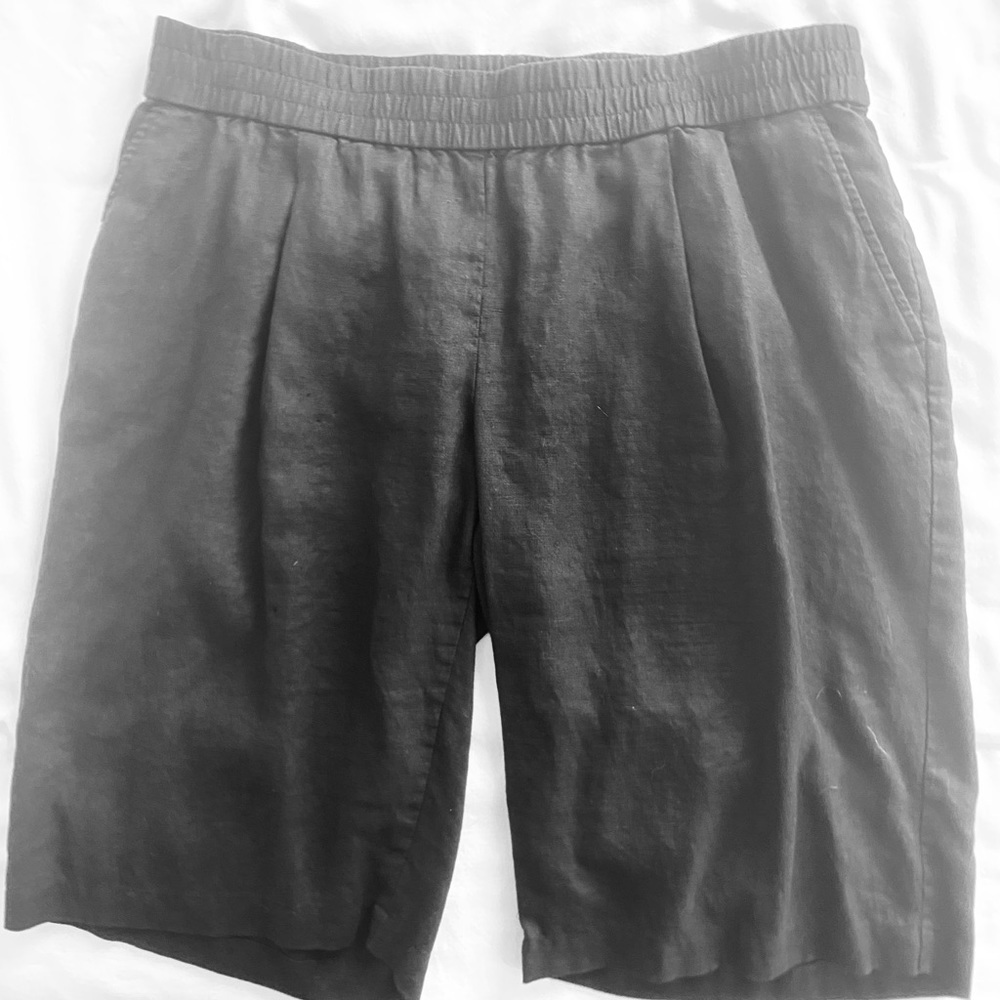 Eileen Fisher linen black shorts